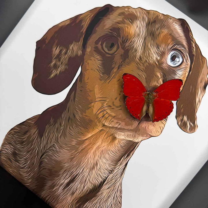 Personalized butterfly portraits - 25 x 25cm
